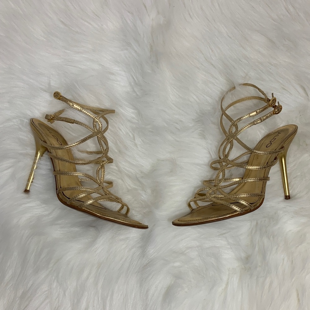 Gold Caged heels by Aldo. Size 37.